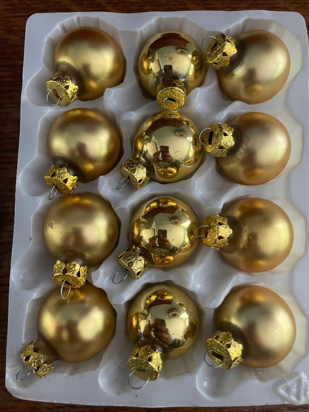 Vintage Gold Christmas Ornaments Balls Set of 25 Shiny Matte Lord & Taylor